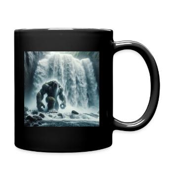 Troll in waterfall - Full Colour Mug - black - Right