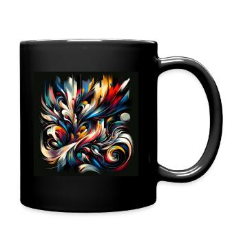 abstract art - Tasse einfarbig - Schwarz - Rechts