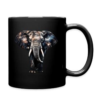 Universe - Elephant - Stars - Full Colour Mug - black - Right