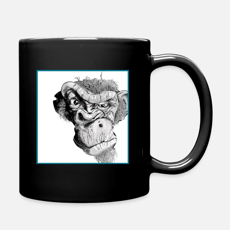 Affe - Tasse einfarbig - Schwarz
