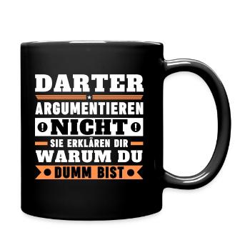 Darters don't argue - Full Colour Mug - black - Right