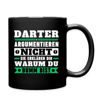 Darters don't argue - Full Colour Mug - black - Right