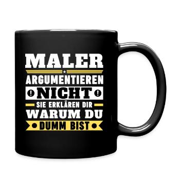 Painters don't argue - Full Colour Mug - black - Right