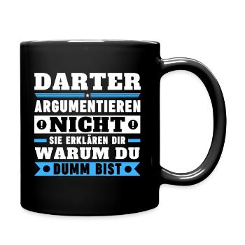Darters don't argue - Full Colour Mug - black - Right