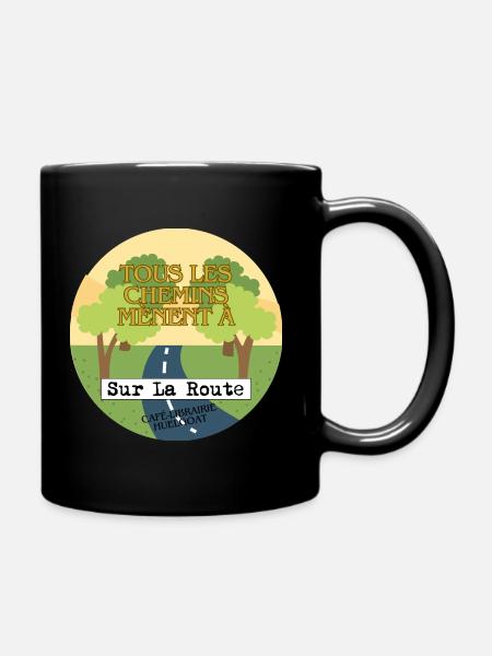 Tous les chemins mènent à Sur La Route - Mug uni - noir