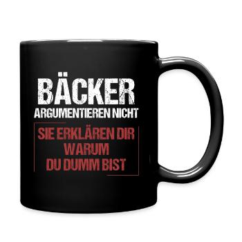 Bakers don't argue - Full Colour Mug - black - Right