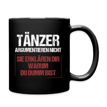 Dancers don't argue - Full Colour Mug - black - Right
