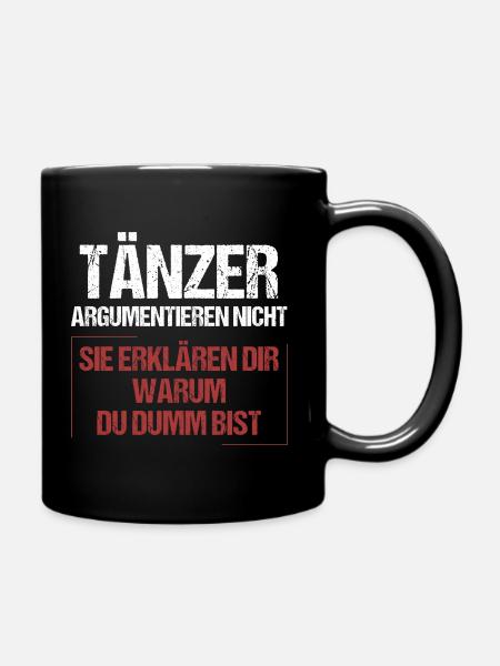 Dancers don't argue - Full Colour Mug - black