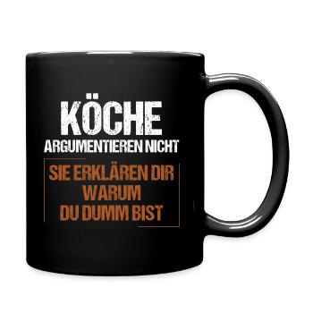 Les chefs ne discutent pas - Mug uni - noir - Droite