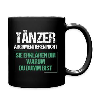 Les danseurs ne se disputent pas - Mug uni - noir - Droite