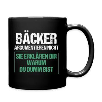 Bakers don't argue - Full Colour Mug - black - Right