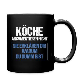 Les chefs ne se disputent pas - Mug uni - noir - Droite