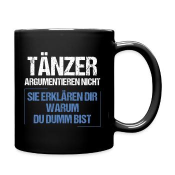 Les danseurs ne se disputent pas - Mug uni - noir - Droite