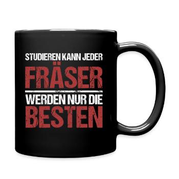 Anyone can study; Cutters are the best - Full Colour Mug - black - Right