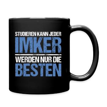 Studieren kann jeder - Imker Edition - Tasse einfarbig - Schwarz - Rechts