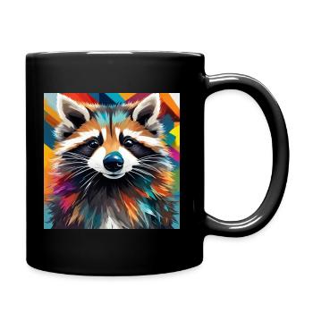 Raton laveur - Mug uni - noir - Droite