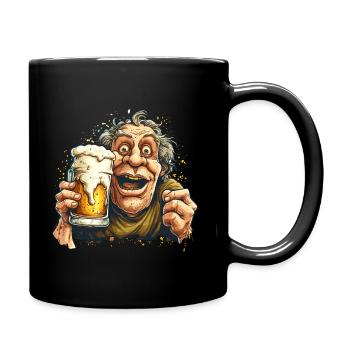 Beer Drinker Outfit Father's Day Men's Night - Full Colour Mug - black - Right