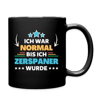 I was normal until I became a machinist - Full Colour Mug - black - Right