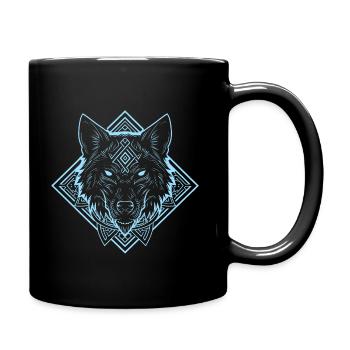 Fenrir - Loup de la mythologie nordique - Mug uni - noir - Droite