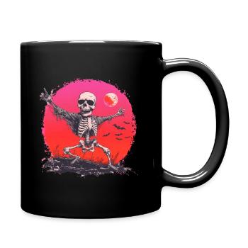 Danse Squelette Crâne Halloween - Mug uni - noir - Droite