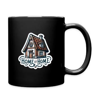 Home Sweet Home - House Illustration - Full Colour Mug - black - Right