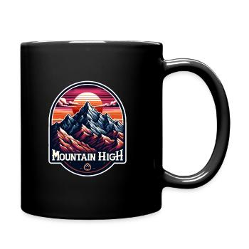 Mountain High - Berg Illustration - Full Colour Mug - black - Right