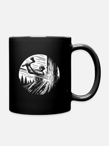 Lumberjack - Full Colour Mug - black