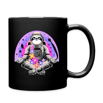 Sloth, Sloth as Astronaut - Full Colour Mug - black - Right