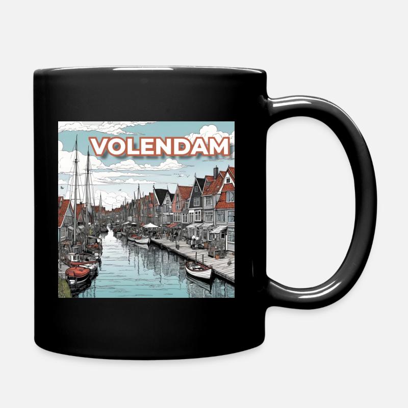 Volendam Design des Pays-Bas - Mug uni - noir