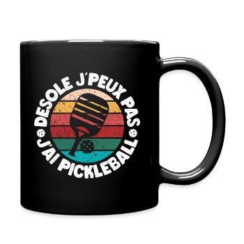 Pickleball joueur de pickelball je peux pas humour - Mug uni - noir - Droite