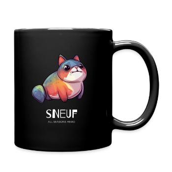 Tenue amusante pour solitaire, chien, teckel - Mug uni - noir - Droite