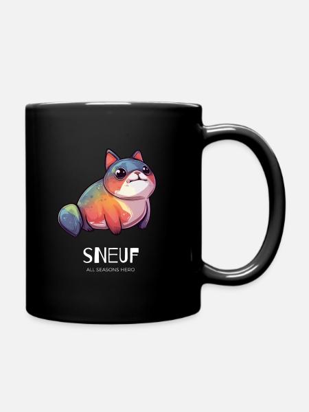 Funny outfit for lonely, dog, dachshund - Full Colour Mug - black
