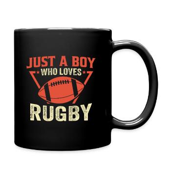 Juste un garçon qui aime le rugby - Mug uni - noir - Droite
