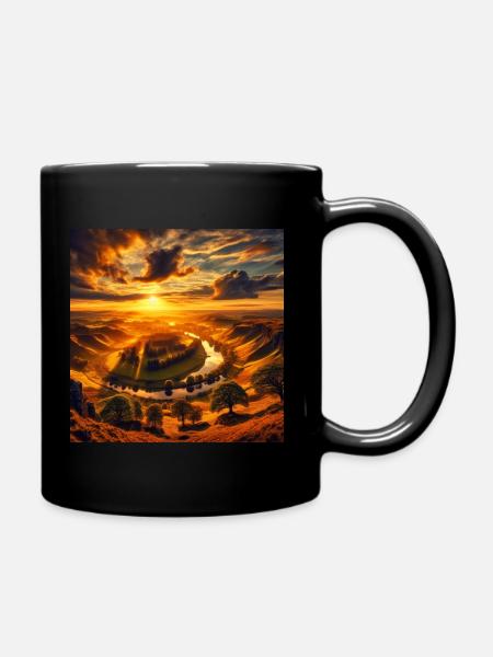 Sunset Landscape - Full Colour Mug - black