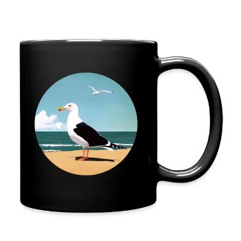 Seagull - Full Colour Mug - black - Right