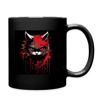 Cat is in a bad mood - Full Colour Mug - black - Right