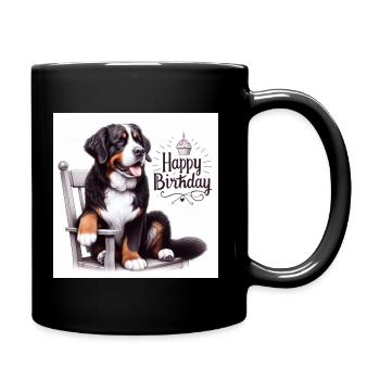 Berner Sennenhund - Tasse einfarbig - Schwarz - Rechts