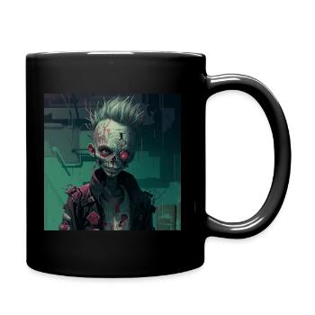Alien Zombie Punk - Full Colour Mug - black - Right