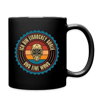 Eishockey Goalie - Tasse einfarbig - Schwarz - Rechts