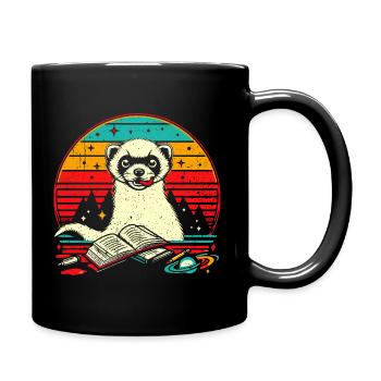 Funny Ferret Gift - Full Colour Mug - black - Right