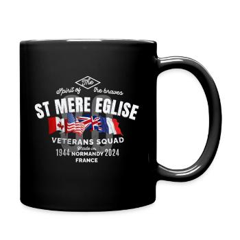St Mere Eglise Normandy 80th anniversary - Full Colour Mug - black - Right