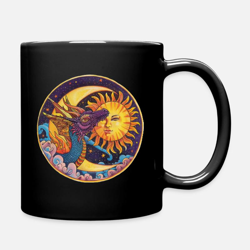 Sonnenmotiv - Tasse einfarbig - Schwarz