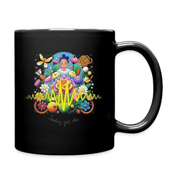 Gute Stimmung - Tasse einfarbig - Schwarz - Rechts
