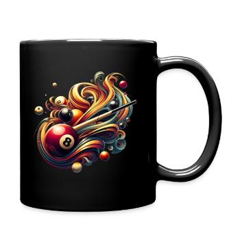 Billard Billardtisch 8er Ball Snooker Queue - Tasse einfarbig - Schwarz - Rechts
