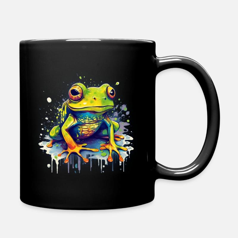 Colorful frog - Full Colour Mug - black