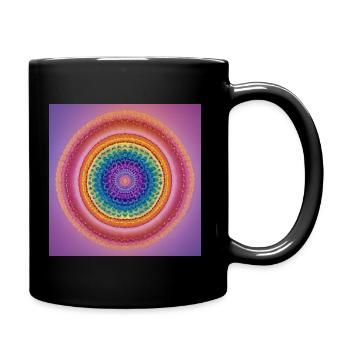 Beautiful Circular Mandala - Full Colour Mug - black - Right