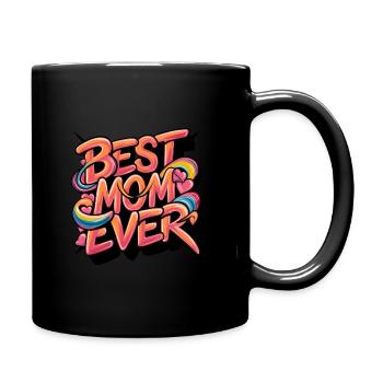 Meilleure maman de tous les temps - Graffiti arc-en-ciel rose - Mug uni - noir - Droite