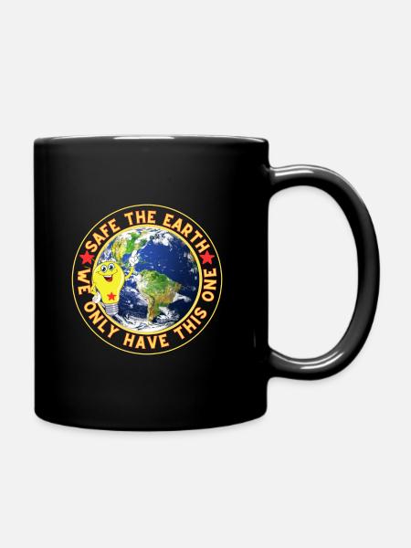Einzige Erde - Tasse einfarbig - Schwarz