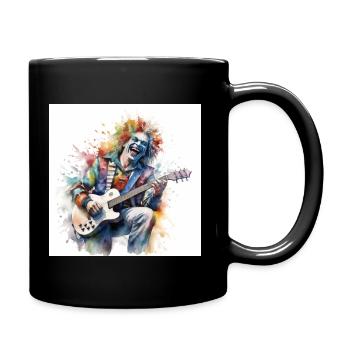 Un clown joue de la guitare - Mug uni - noir - Droite