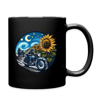 If Van Gogh could ride a motorcycle - Full Colour Mug - black - Right